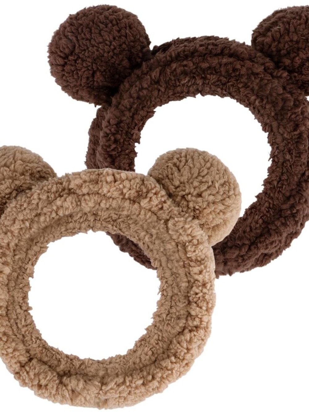 2PCS Bear Ears Spa Headband No Slip Head Band for Face Wash Makeup Skincare Faci